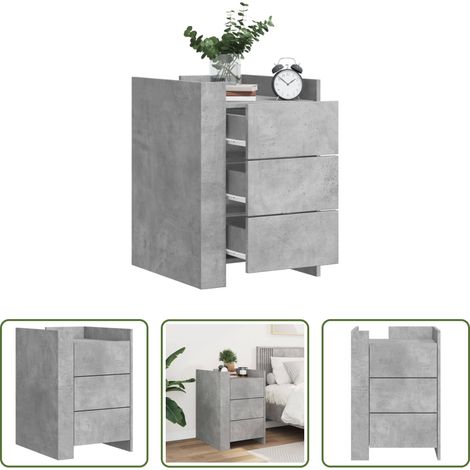 vidaXL Betonfarbe - Nachttisch Betongrau 45x50x65 cm Holzwerkstoff (1/5)