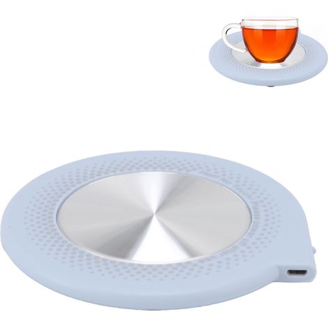 Calentador de café USB con bandeja – Temperatura constante de 55 °C – Diseño antideslizante, ABS azul (1/5)