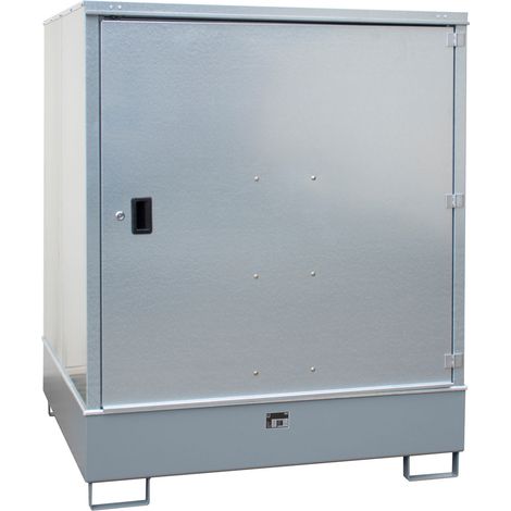 Bauer Gefahrstoff-Schrank GS-3, abschließbar, für max. 4x200l Fässer, Mausgrau