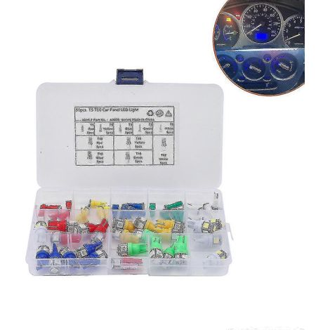 Feux de position latéraux LED blancs T10, ampoules clignotantes compatibles 5050 pour plaques d'immatriculation de voitures et motos - Garantie d'un an (1/2)