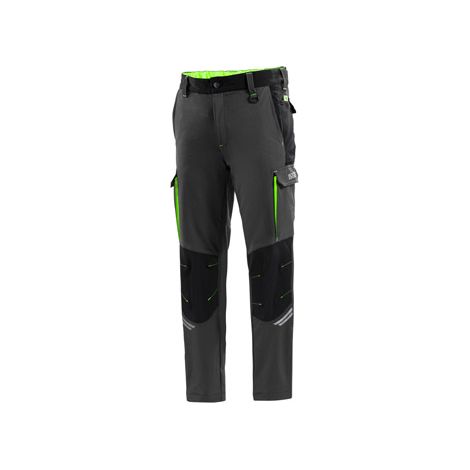 PANTALON TECNICO 240 GR GRIS / VERDE FLUOR (1/2)