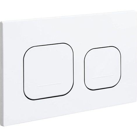 Toilet Control Plate for Suspended Toilet Trigger Plate Compatible with Sigma 01, UP300 and UP320, Dual Flush Function Glossy (White with Silver Edge) (1/5)