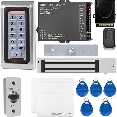 Kit Complet Système de Contrôle d'Accès Lecteur RFID en Métal ID Carte