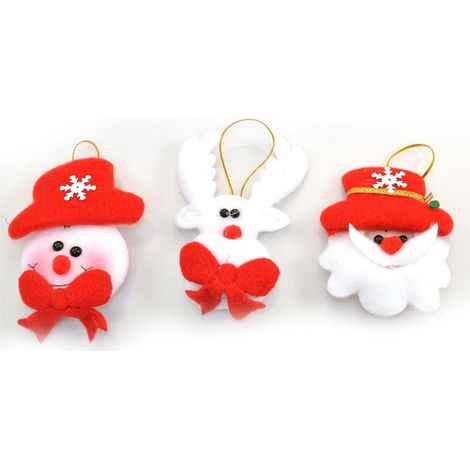 3 Handmade Novelty Christmas Tree Hanging Decoration Xmas Decor Stocking Fillers 6115 (1/5)