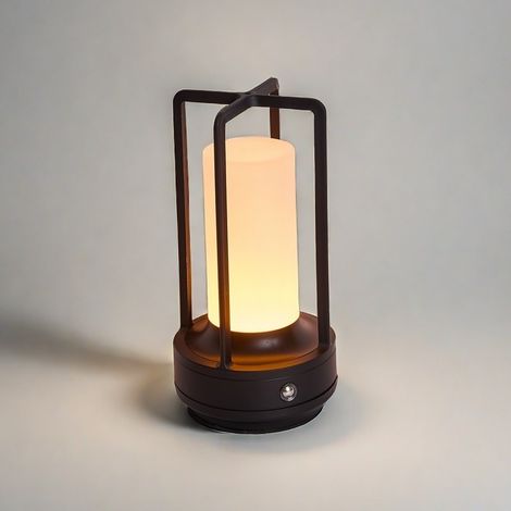 LED-Nachtlicht, luxuriöse Nachttischlampe – Schwarz