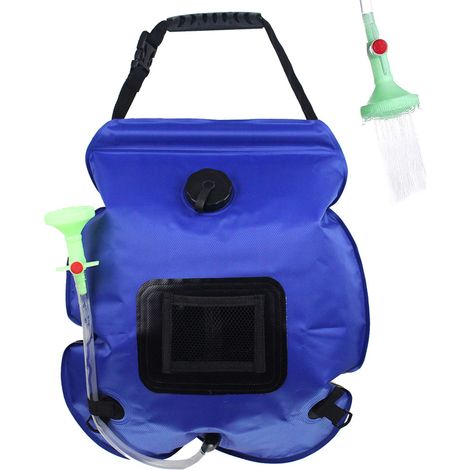 Sac de douche solaire, douche de camping chauffante solaire de 5 gallons/20 L-AquaForge (1/5)