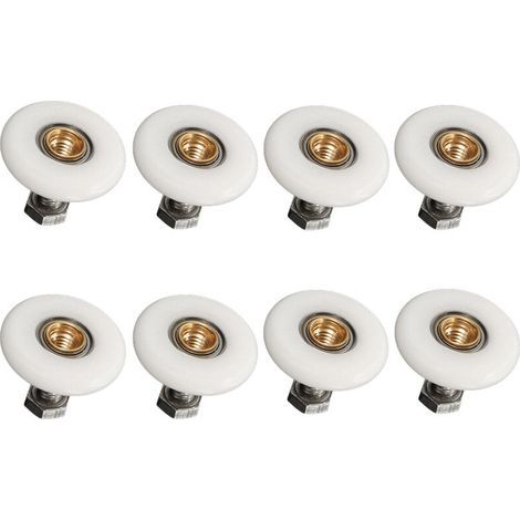 8x Roulette Porte Douche 19mm Rouleau Rempalcement Porte Douche pour Salle de Bain (1/5)