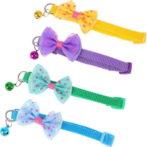 Collar para mascotas con lazo ajustable, paquete de 12 unidades en colores surtidos. (1/5)