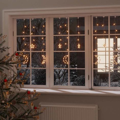 Guirlande lumineuse Moderne - Guirlande LED extérieur et interieur étoile et lune avec télécommande 138 LED BV907119 - BonneVie (1/5)