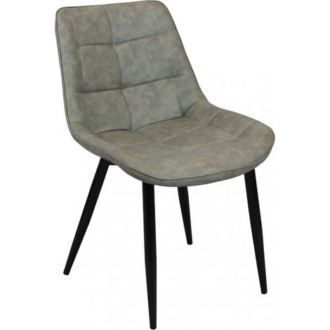 POLTRONA WINONA IN ECOPELLE CON STRUTTURA IN METALLO 59 X 51 X 82 CM TORTORA OKX (1/5)
