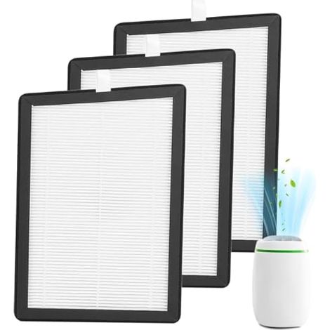 Filtre HEPA de rechange compatible avec déshumidificateur Meaco 12L basse consommation uniquement, forme trapézoïdale avec 1 bord incliné (pas pour modèle Arete), lot de 3 filtres
