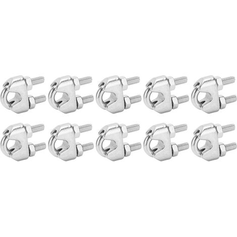 10 pièces colliers serre-câble M8 en acier inoxydable, attaches câble U pour fixation électrique et structurelle (1/5)