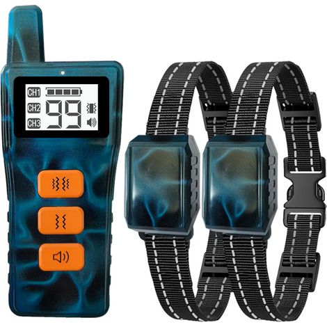 Collier de dressage et anti-aboiement intelligent pour chien, longue portée, télécommandé et avec écran couleur – Clôture électronique multifonction pour animaux (1/5)