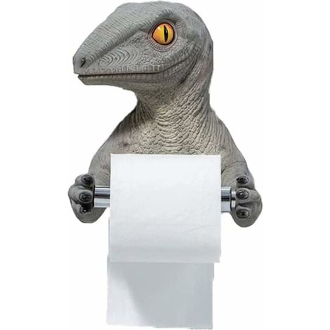Portarrollos de papel higiénico con forma de dinosaurio, sin necesidad de taladrar, ideal para el baño, el hogar y el hotel. (1/5)