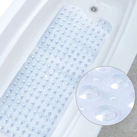 1 Tapis de bain, antidérapant, 200 ventouses, PVC souple, 176 trous, baignoire douche (1/5)