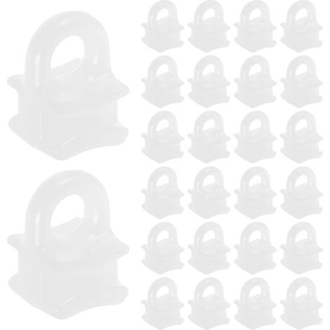 CCYKXALot de 200 Crochets à Poulie en Plastique Blanc pour Rail de Rideaux Carrés Patins de Rail Coulissants Compatibles Accessoires pour Tringles à Rideaux (1/5)
