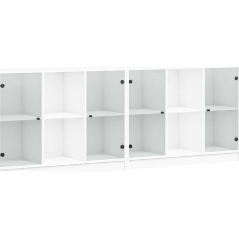 Maison Exclusive - Libreria con Ante Bianca 204x37x75 cm in Legno Multistrato
