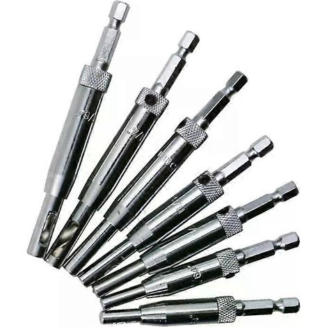 Ensemble de 7 forets à tarauder pour charnières auto-centreuses - Outils de travail du bois (1/4)
