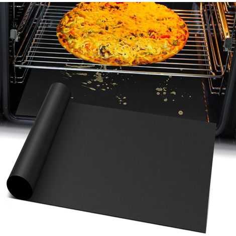 Protectores de horno grandes y resistentes (paquete de 3) - Protectores de teflón para hornos de gas, eléctricos y de convección - Tapetes antiadherentes reutilizables - Libres de BPA