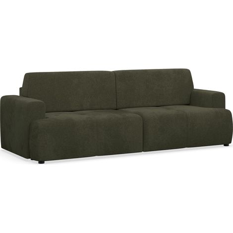 Selsey Cobbly - Canapé convertible - 244 cm - chenille Mystery Vert olive (1/4)