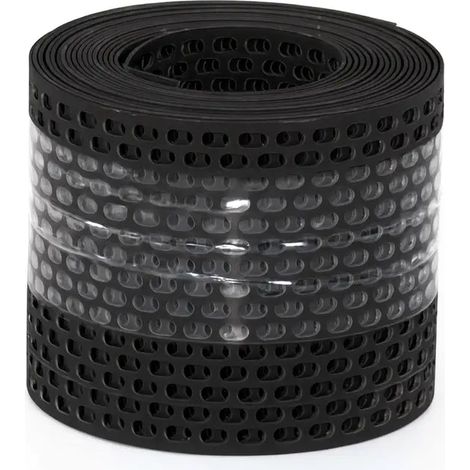 Grille aération avant-toit, noir mat RAL 9005