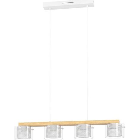 EGLO - Portico-Z long table pendant natural and clear L88 - RGB + TW - Zigbee, Bluetooth