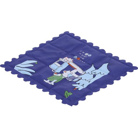 Saubere und hygienische Kühlmatte, atmungsaktives Sitzkissen mit Cartoon-Muster für Sommer, Zuhause und Studentenwohnheim, marineblau (1/5)