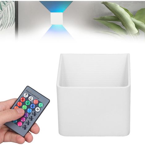 Applique murale LED en aluminium à intensité variable avec télécommande RGB, applique murale de chevet, luminaire d'intérieur minimaliste moderne pour couloir, éclairage décoratif pour hôtel, applique (1/5)