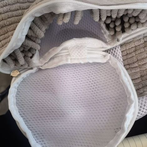 Gris clair sans poche intérieureSac de lavage de chaussures pour les personnes paresseuses, sac de nettoyage et d'entretien pour machine à laver, pratique, indéformable et polyvalent pour le nettoyage (1/4)