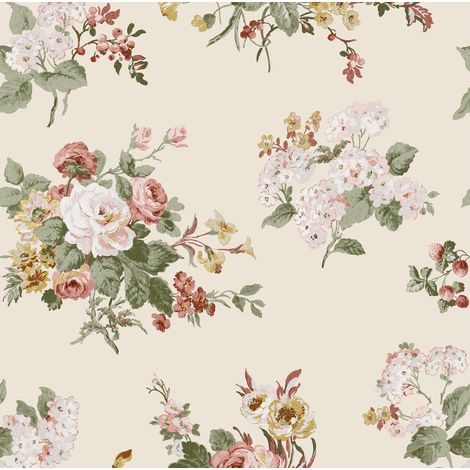 Laura Ashley Rosemore Pale Sable Vliestapete 10mx52cm (1/5)