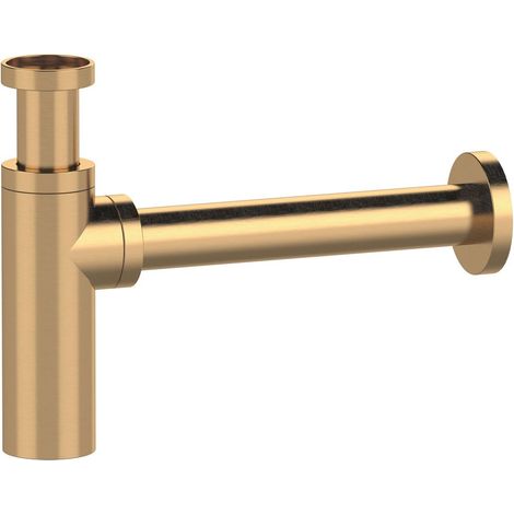 Siphon de lavabo 5/4", bonde 32mm, rond, or mat