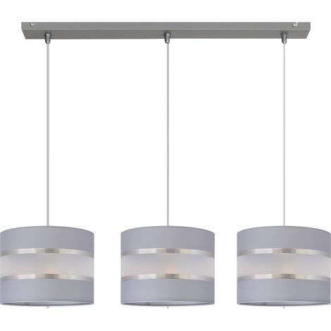 Helam HELEN Plafonnier Straight Bar Gris, Argent 65cm