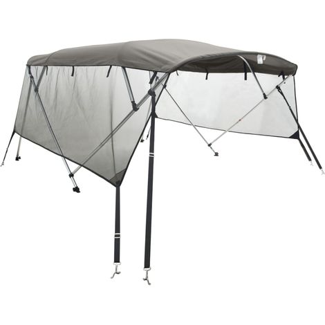 Bimini di Prua Pareti Laterali Rete 3 Archi 183x(154-167)x137cm vidaXL (1/5)
