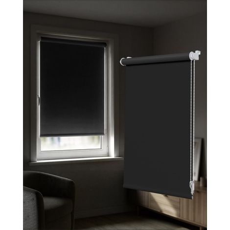 Victoria M. Tenebra Store Obscurcissant Occultant avec Et sans Perçage, Matériel De Montage Inclus, 65 x 160 cm, Noir (1/5)