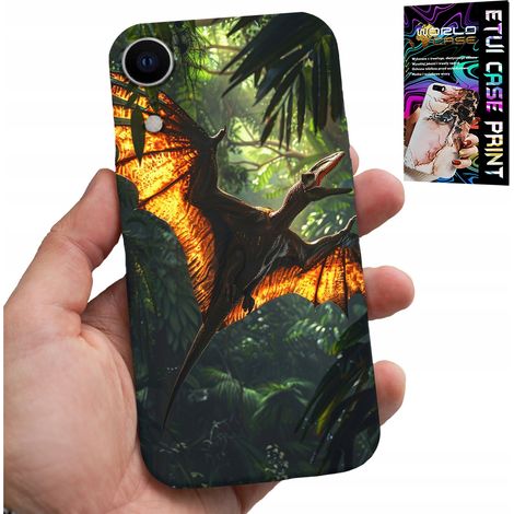 Custodia per iPhone XR - cover posteriore con dinosauro pterodattilo (1/5)