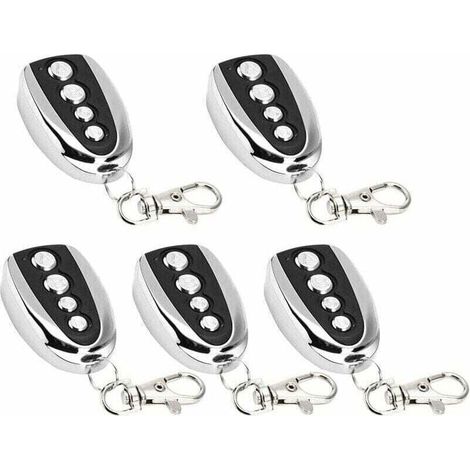Pack de 5 mandos a distancia para puertas de garaje eléctricas XU de 433 MHz para clonación de portones, clonación de puertas de garaje, clonación eléctrica universal (5 piezas) - KZQ (1/4)