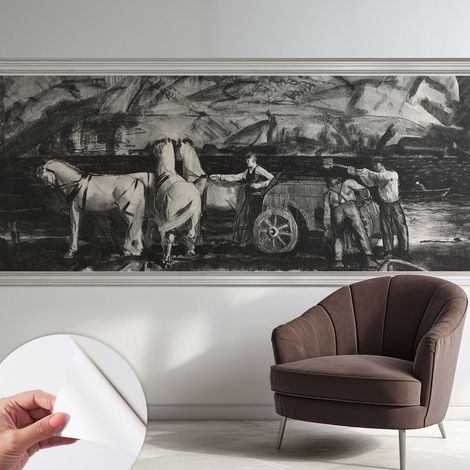 Carta da parati autoadesiva - impermeabile - murale da parete - decorazione murale - Scena di campagna 250x104 cm (1/5)
