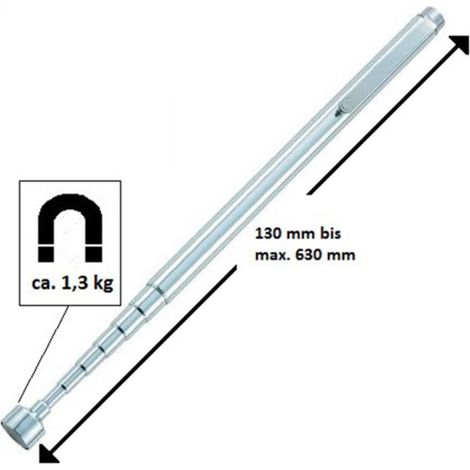 TOOLCRAFT TO-6541704 Magnetheber in Stiftform ausziehbar 130 - 630 mm 1,3 kg Hebekraft Magnetheber (1/5)
