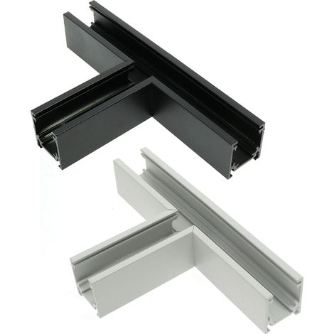 Union Horizontale en T pour Rail Magnétique Série 16mm Noir - Ledme - LM3594 (1/5)