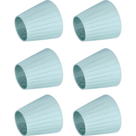 Abat-jour en tissu 6 pièces, cache-lampe pour lustre, applique murale, fixation par pince, compatible ampoules A B C F P (1/5)