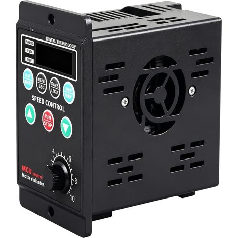 Convertisseur de fréquence (VFD) 220 V monophasé, Sortie triphasée, variateur de Vitesse pour Moteur 750 W AC 220 V avec Protections Multiples et Affichage numérique (1/5)