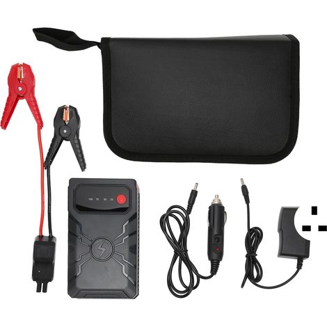Batterie de démarrage portable 1000A crête 12V 10400mAh pour voitures jusqu'à 6.0L essence 3.0L diesel, avec prise UK 100‑240V (1/5)