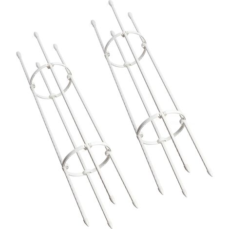 2 supports pour plantes grimpantes (balcon extérieur) en tubes d'acier, structure pour plantes grimpantes, fleurs et légumes. (1/5)