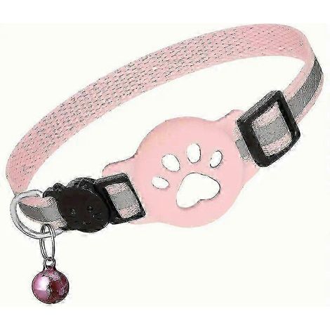 GPS-Tracker für Katzen ohne monatliche Gebühren, kompatibel mit Airtag und Android-Geräten, reflektierendes, wasserdichtes Halsband mit Sicherheitsverschluss Reflektierendes Weiß P (1/5)