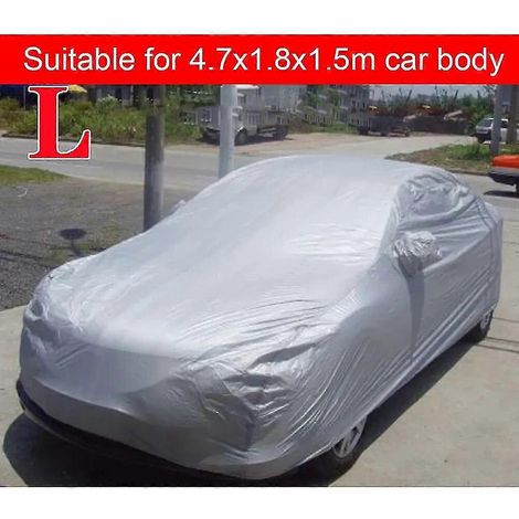 Universelle Autoabdeckung (S/M/L/XL/XXL), intelligenter Outdoor-Vollschutz für Autos, Sonnenschutz, UV-Schutz, regendicht, staubdicht, wasserdicht – 4,7 x 1,8 x 1,5 m (L)