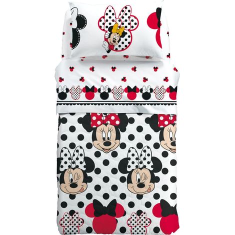 Copriletto Trapuntato Minnie Pois letto Singolo