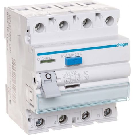 Interruttore differenziale 4P 63A 0,3A tipo AC CFC463J