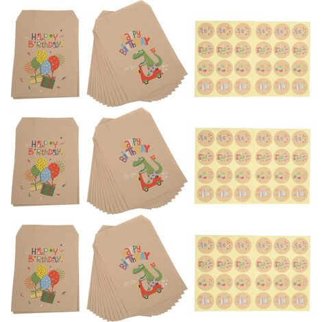 72pcs Dinosaur Favor Bags Cartoon Pattern Paper Material Party Favor Bags for Gift Wrapping Birthday Decoration (1/5)