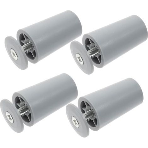 Set mit 8 grauen PVC-Rollladenstoppern, 40 mm Durchmesser, inklusive Schrauben (1/5)