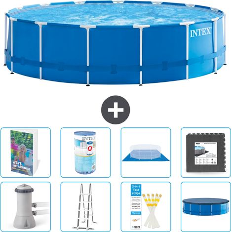 Intex Piscine Tubulaire Ronde - 457x122 cm - 9-pièces S563